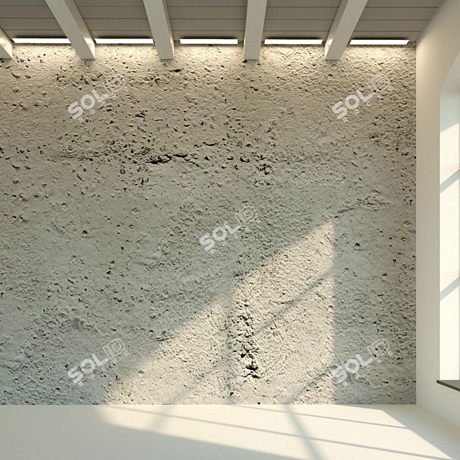 Light-Colored Decorative Plaster Kit 3D model image 1