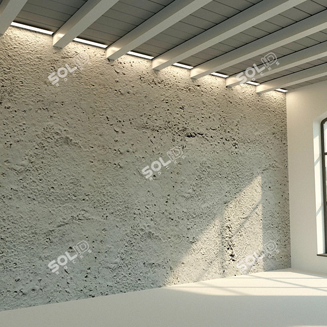 Light-Colored Decorative Plaster Kit 3D model image 3