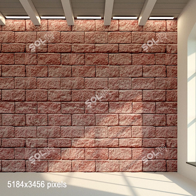 Antique Stone Block: Textured Wall 3D model image 1