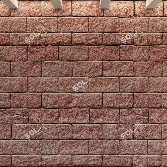 Antique Stone Block: Textured Wall 3D model image 2