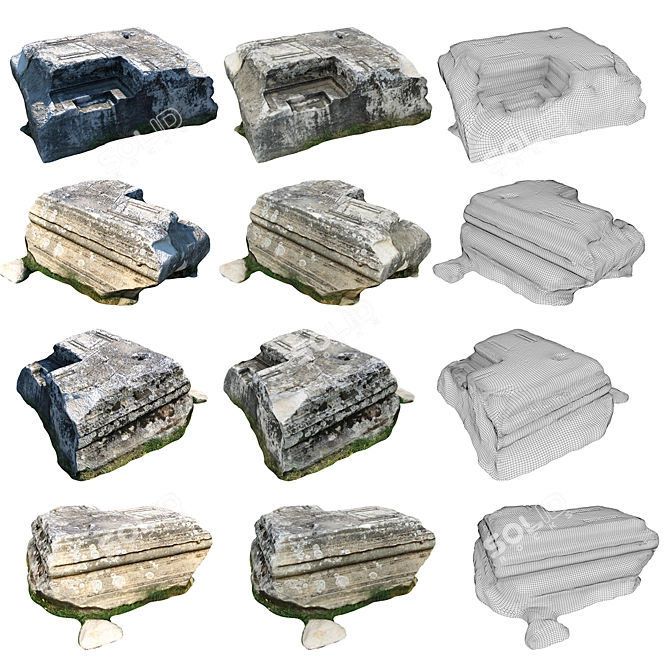 Ancient Stone Debris 3D model image 2