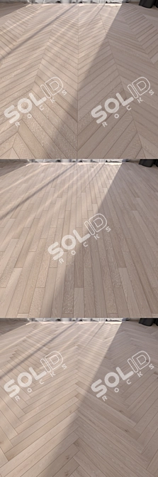 Elegant Cashmere Oak Parquet 3D model image 2