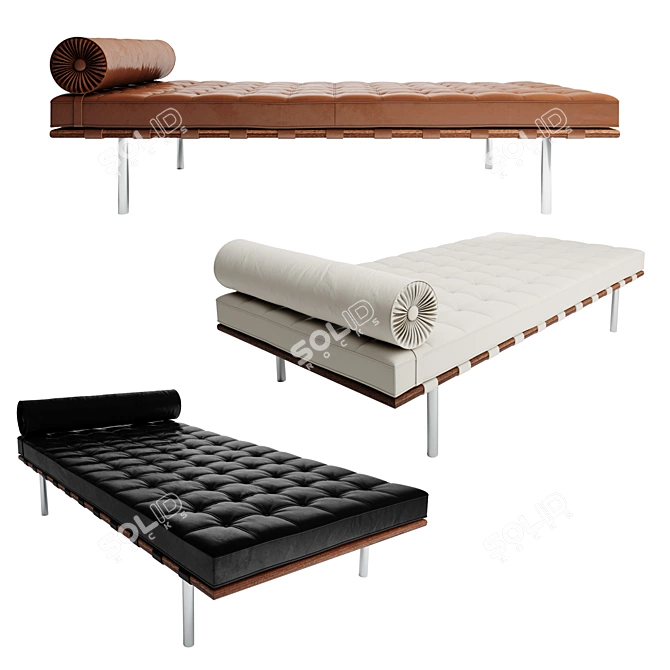 Barcelona Daybed: Timeless Elegance 3D model image 1