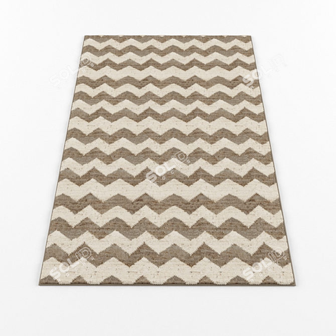 Elegant 182 x 121 cm Rug 3D model image 1