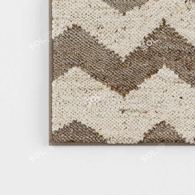 Elegant 182 x 121 cm Rug 3D model image 2