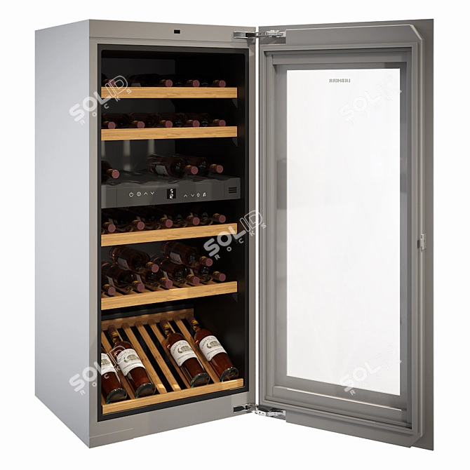 Sleek Liebherr HWgb 5100 Wine Cooler 3D model image 1