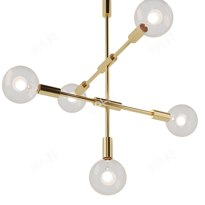 Brass Pikart Chandelier - ART 3961 3D model image 3