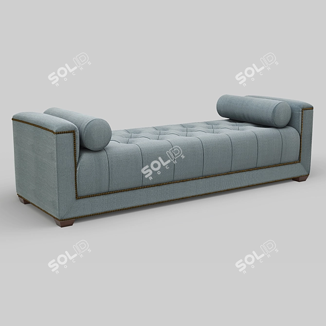 Elegant Mestre Mahogany Couch 3D model image 2