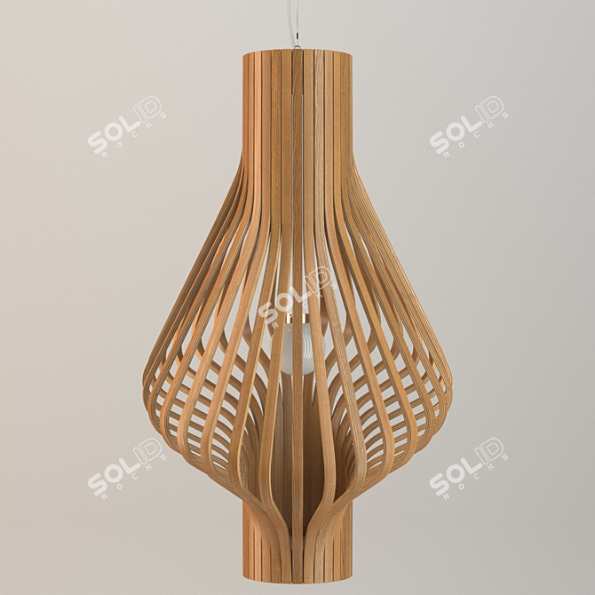 Elegant Diva Ceiling Light 3D model image 1