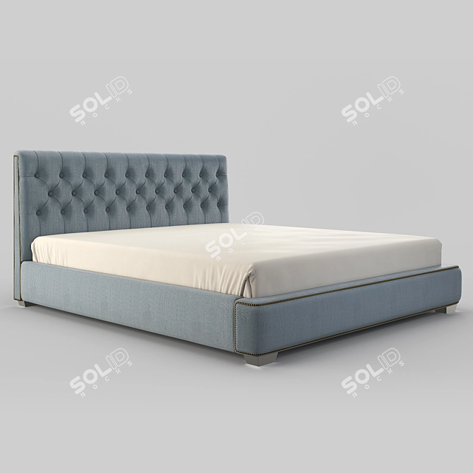 Elegant MESTRE Bed by Fratelli Barri 3D model image 2