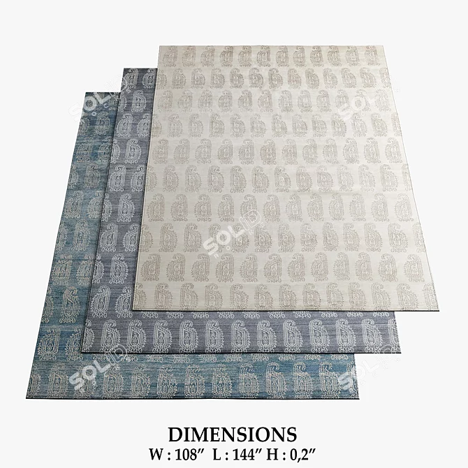 Restoration Hardware Rugs Collection 3D model image 1