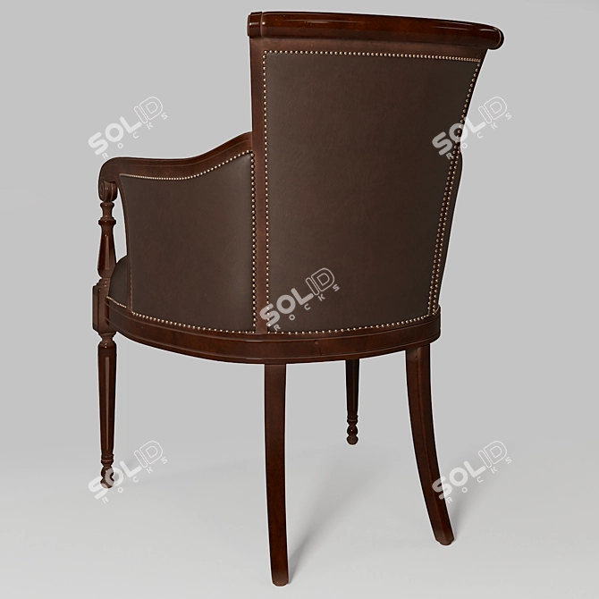 Elegant Ambella Home Charles Desk Chair 3D model image 2