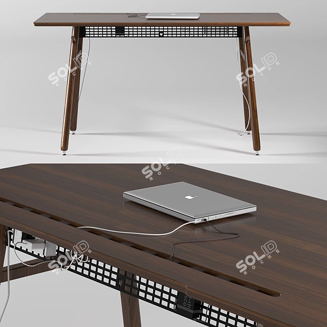 Functional Artifox Desk with Docking Station 3D model image 1