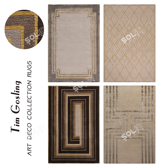 Luxury Tim Gosling Rugs Collection 3D model image 1