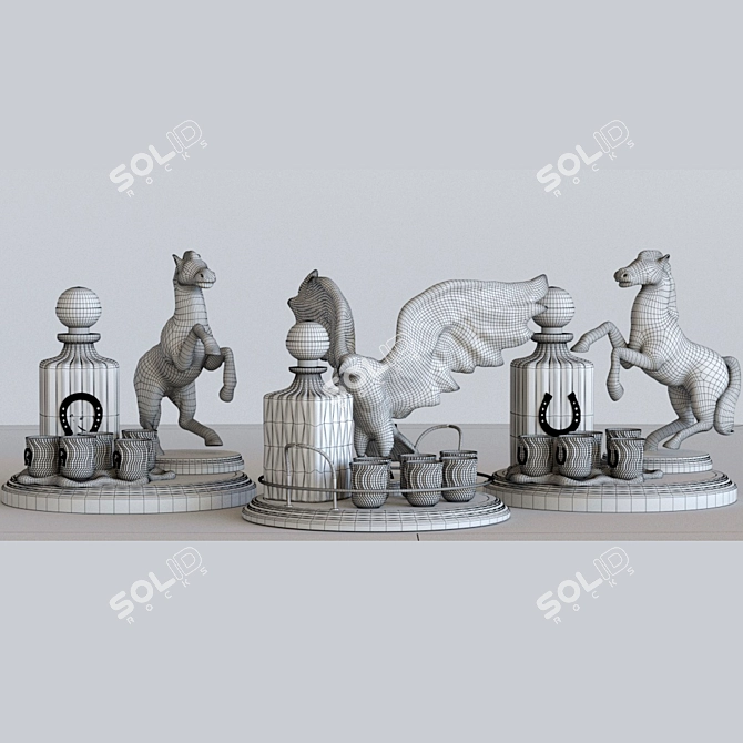 Majestic Creatures Drink Set 3D model image 2