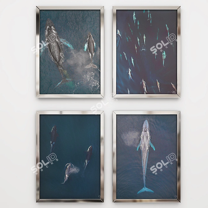 Cetacea Oceanic Art Prints 3D model image 1