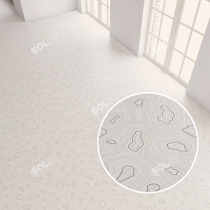 Seamless Vinyl Flooring - Forbo Production 3D model image 3