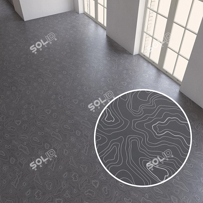 Seamless Vinyl Flooring: High-quality Forbo Production 3D model image 1