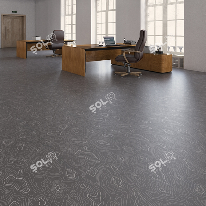 Seamless Vinyl Flooring: High-quality Forbo Production 3D model image 3