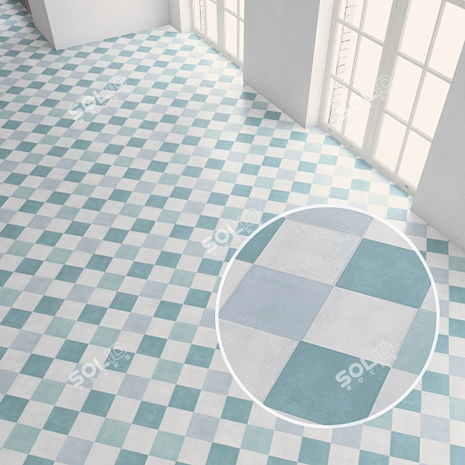 Versatile Vinyl Tiles for Seamless Flooring 3D model image 1