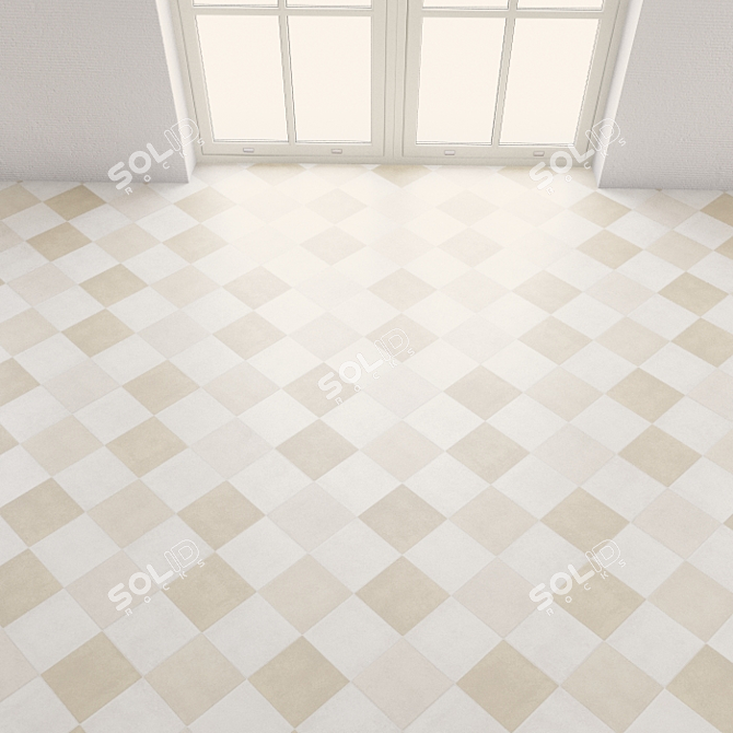 Seamless Vinyl Flooring Tiles 3D model image 2
