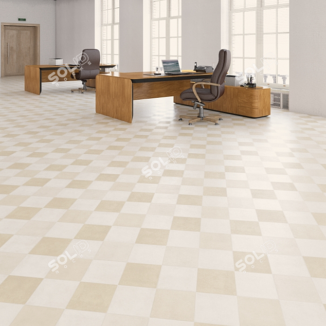 Seamless Vinyl Flooring Tiles 3D model image 3