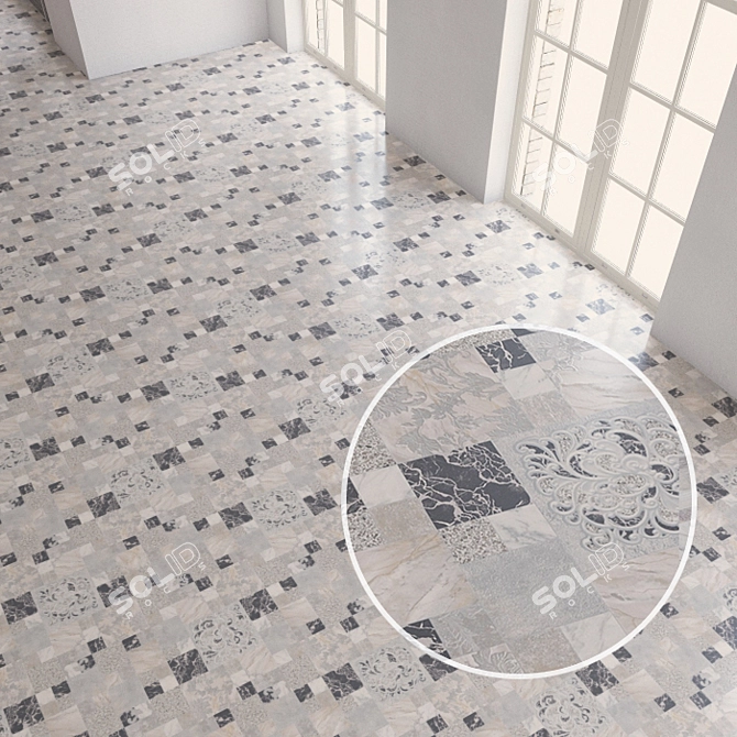 Seamless Tarkett Vinyl Flooring 3D model image 1