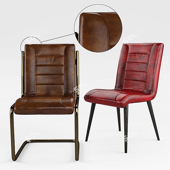 Vintage-inspired Anthony Chair: Pure Elegance 3D model image 1