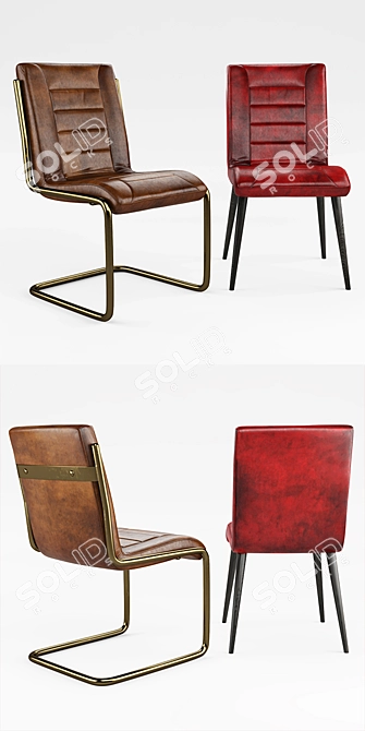 Vintage-inspired Anthony Chair: Pure Elegance 3D model image 2