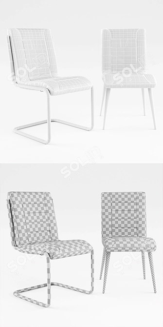 Vintage-inspired Anthony Chair: Pure Elegance 3D model image 3