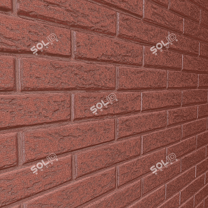 White Brick Wall: Authentic and Versatile Home Decor 3D model image 3