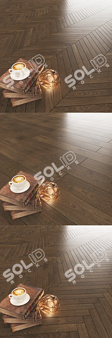 Oak Matte Lacquer Flooring: Seamless Color Correction 3D model image 2