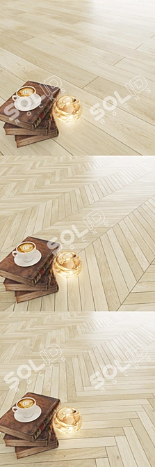 Grand Oak Cheesecake: Textured Wood Flooring 3D model image 2