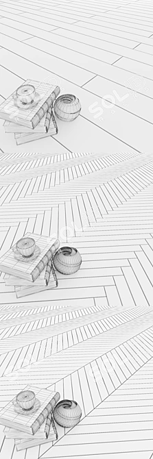 Grand Oak Cheesecake: Textured Wood Flooring 3D model image 3