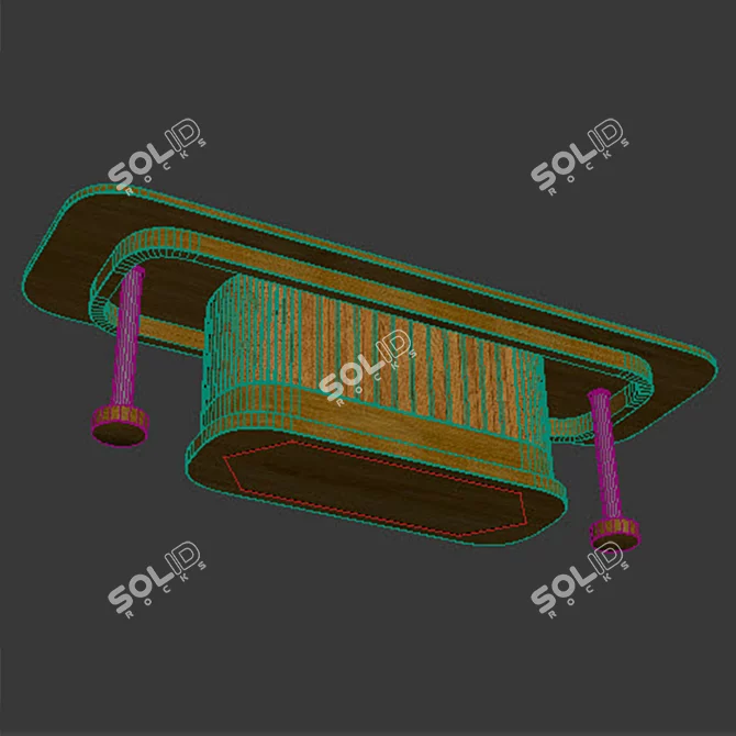 Modern Conference Table 3D model image 2