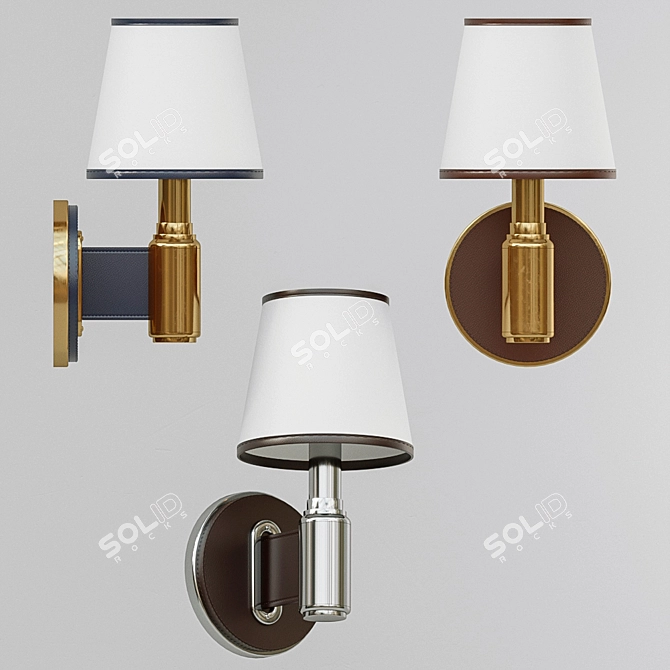 Ralph Lauren Riley Single Sconce - Elegant Lighting Solution 3D model image 2