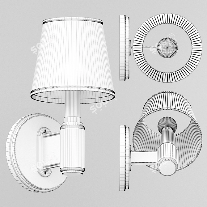 Ralph Lauren Riley Single Sconce - Elegant Lighting Solution 3D model image 3