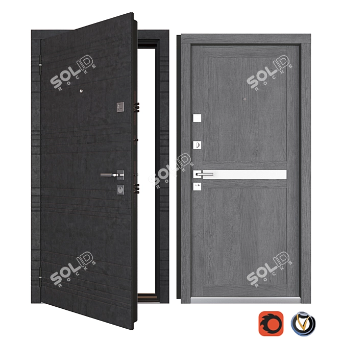 Next Entrance Metal Door | Doors of Belarus 3D model image 1