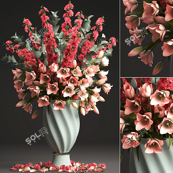 Spring Blossom Bouquet 3D model image 1