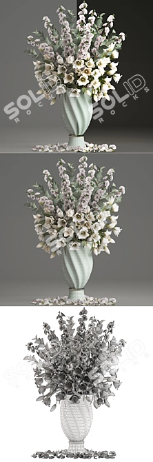 Spring Blooms Bouquet 3D model image 3