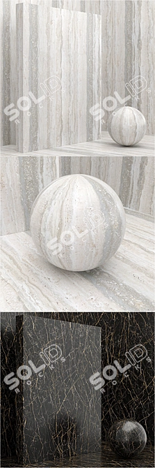 Seamless Coating Marble Plaster Set 3D model image 2