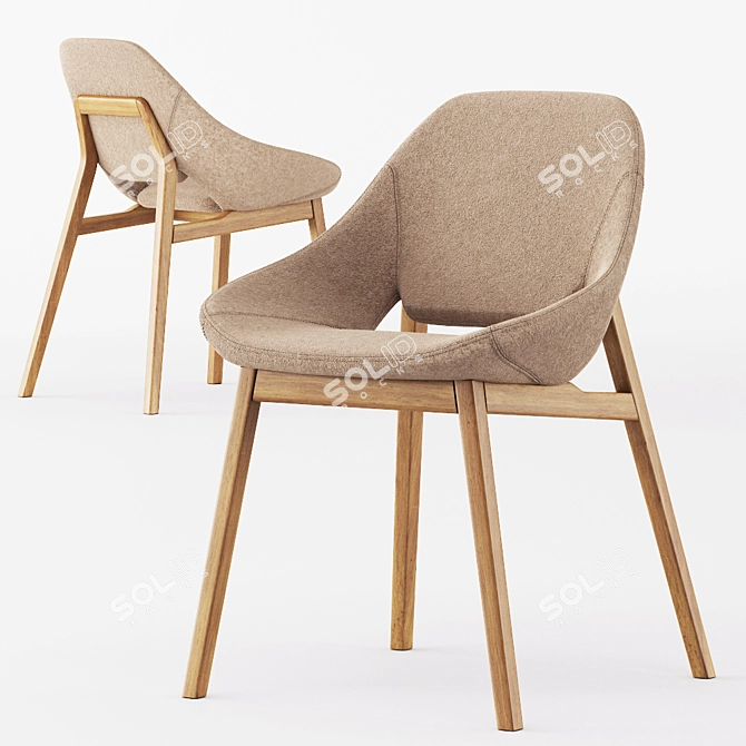 Elegant ENNE Grace Chair 3D model image 1