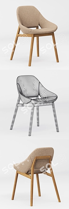 Elegant ENNE Grace Chair 3D model image 3
