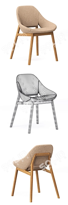 Elegant ENNE Grace Chair 3D model image 6