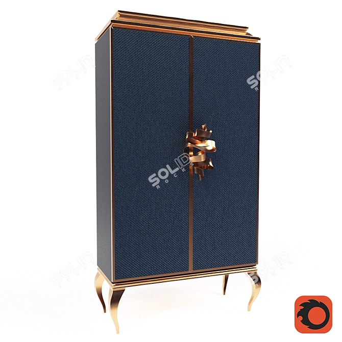 Feathered Elegance Armoire 3D model image 1