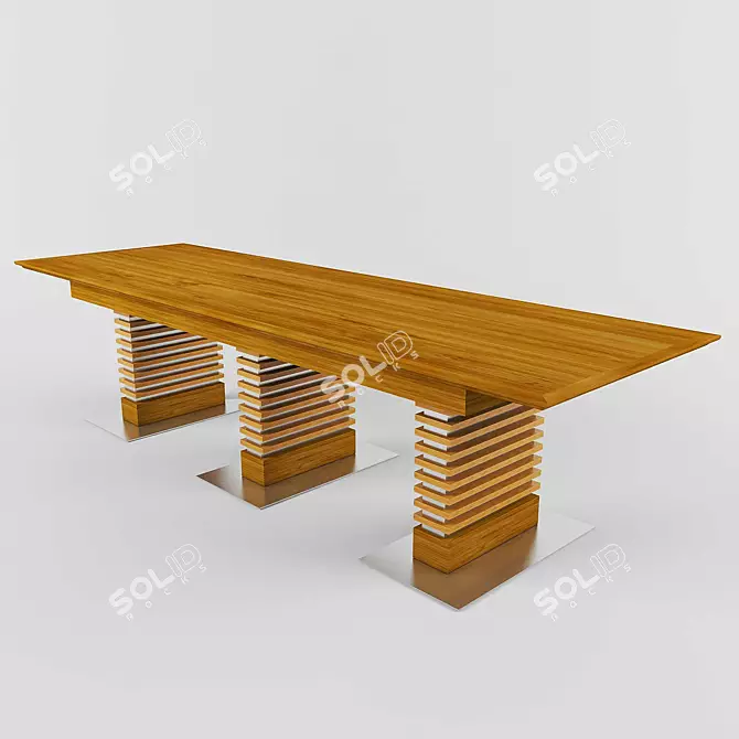 Trang Meeting Room Table 3D model image 1