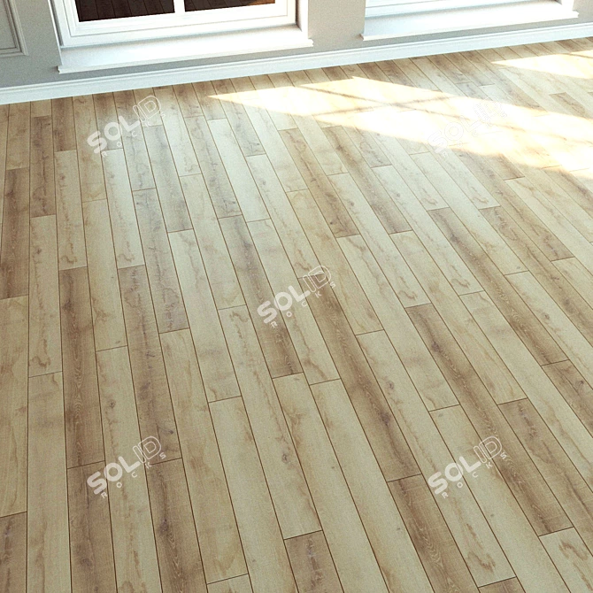 Authentic Oak Laminate Flooring 3D model image 2
