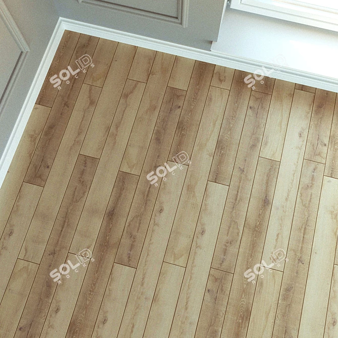 Authentic Oak Laminate Flooring 3D model image 3