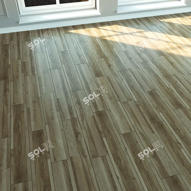 Title: Eiche Multistrip Craft Laminate 3D model image 3