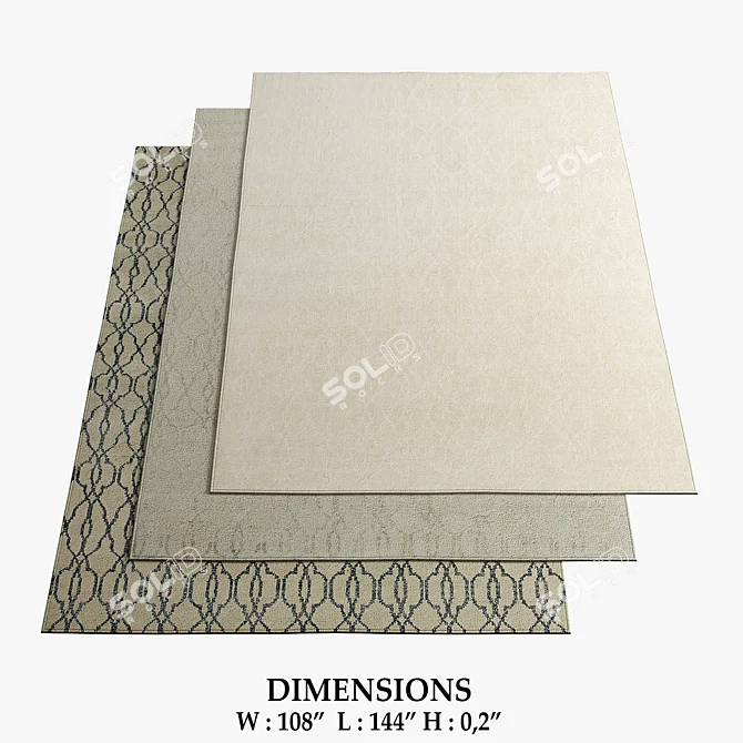 Restoration Hardware Orleans Rug Collection 3D model image 1